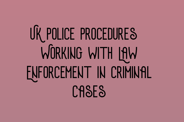 Featured image for UK Police Procedures: Working with Law Enforcement in Criminal Cases