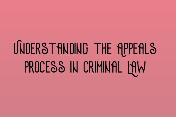 Featured image for Understanding the Appeals Process in Criminal Law